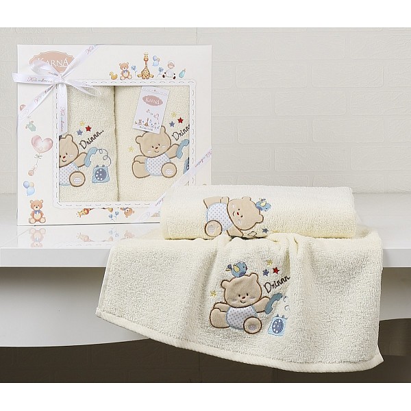 

Набор из 2 полотенец детских BAMBINO-BEAR, Кремовый, Набор из 2 полотенец детских BAMBINO-BEAR