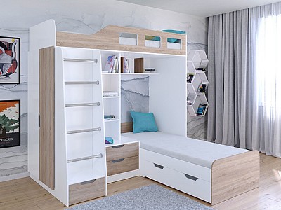 Кровать для детской комнаты Астра 4 RVM_ASTRA4-35-22