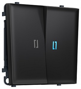 Выключатель двухклавишный с подсветкой без рамки MS MS804020
