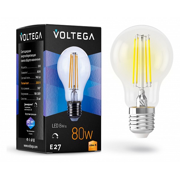 

Лампа светодиодная General Purpose Bulb Е27 180В 8Вт 2800K VG10-А1E27warm8W-FD, General Purpose Bulb Е27 180В 8Вт 2800K VG10-А1E27warm8W-FD