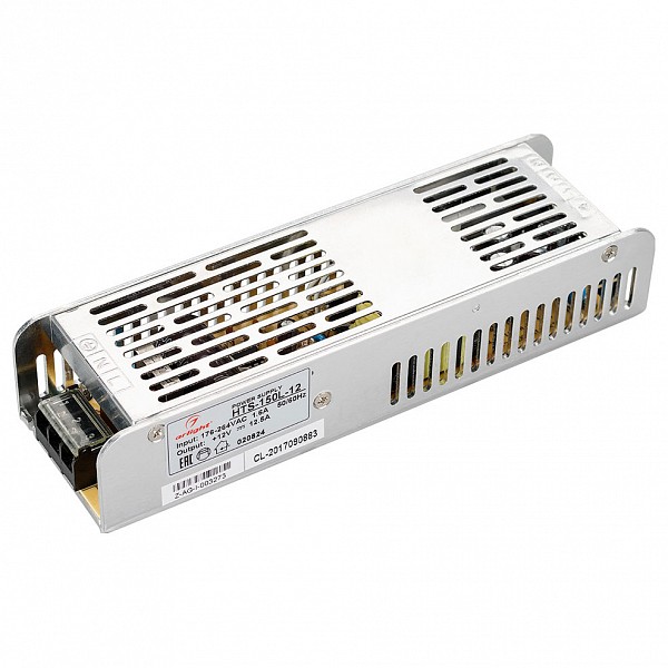 

Блок питания 12В 150Вт HTS-150L-12 (12V, 12.5A, 150W), 12В 150Вт HTS-150L-12 (12V, 12.5A, 150W)