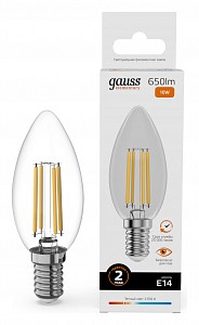 Лампа светодиодная [LED] Gauss E14 10W 2700K