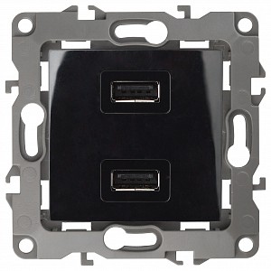 Розетка USB, без рамки Эра 12 12-4110-06 Розетка USB, без рамки Эра 12 12-4110-06