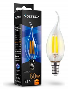 Лампа светодиодная [LED] Voltega E14 6W 2800K