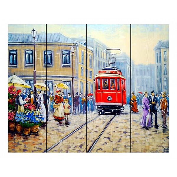 

Картина (90х60 см) Красный трамвай DE-104-281, (90х60 см) Красный трамвай DE-104-281, Бежевый;красный