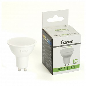 Лампа светодиодная [LED] Feron GU10 5W 4000K