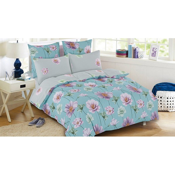 

Комплект полутораспальный Pure cotton, Голубой;серый, Pure cotton