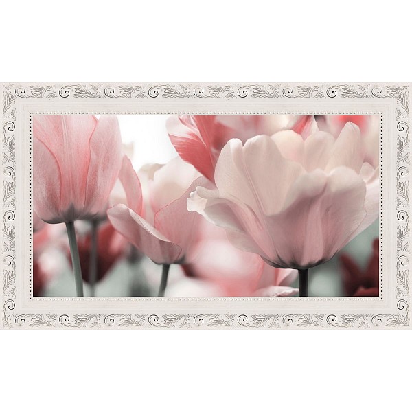 фото Картина (50х30 см) Розовые тюльпаны BE-103-420 Ekoramka