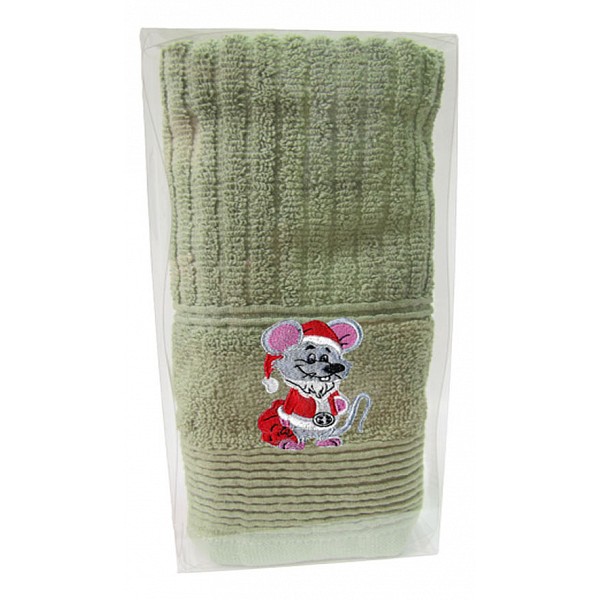 

Полотенце для рук (34x70 см) Santa Mouse, Зеленый, (34x70 см) Santa Mouse