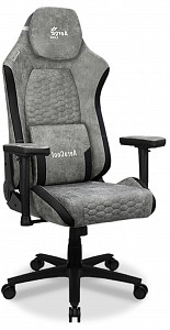 Геймерское кресло Aerocool Crown Plus, серый, черный, аэрозамша