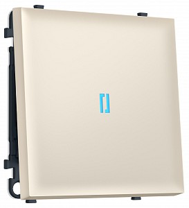Выключатель проходной одноклавишный с подсветкой без рамки MS MS322040