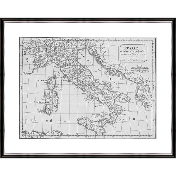 фото Картина (50х40 см) Карта Италии BE-103-271 Ekoramka