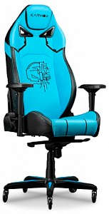 Геймерское кресло Gladiator, синий, черный, экокожа