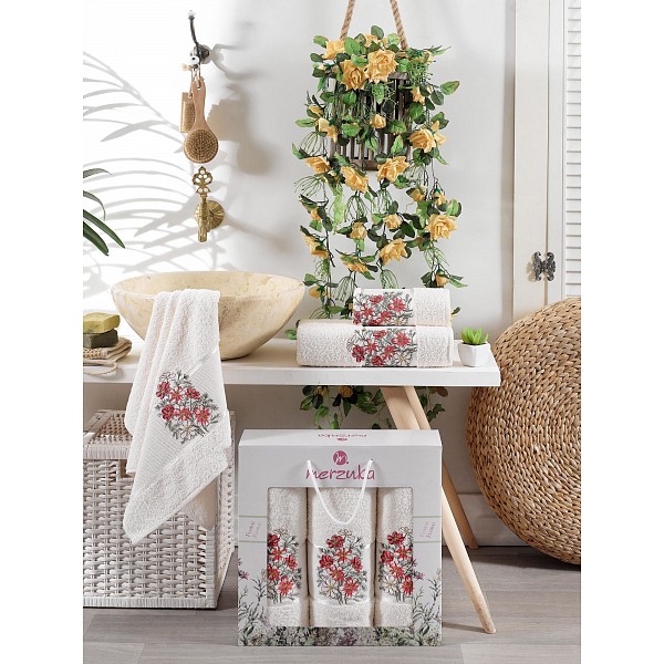 

Набор полотенец для ванной Floral, Кремовый, Floral