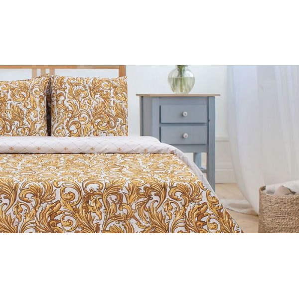 

Комплект двуспальный Вензель, Золотой, Вензель