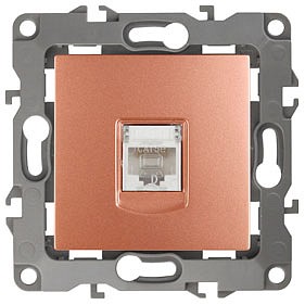 Розетка Ethernet RJ-45 без рамки Эра 12 12-3107-14 Розетка Ethernet RJ-45 без рамки Эра 12 12-3107-14