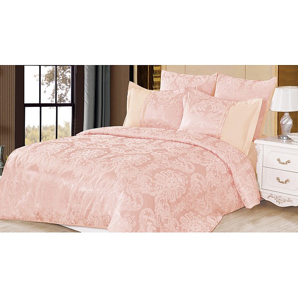 

Комплект двуспальный Satin jacquard, Светло-розовый, Satin jacquard