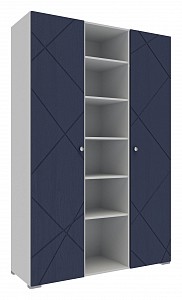 Шкаф 3-х дверный Абрис дуб адриатика синий 