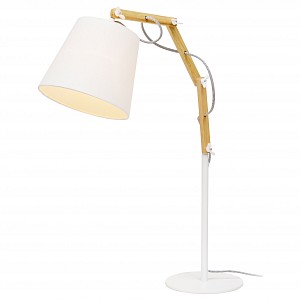 Интерьерная настольная лампа  Pinocchio белая E27  (Италия)
