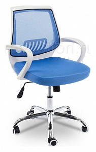 Компьютерное кресло Ergoplus, голубой, сетка, текстиль