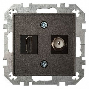 ТВ-розетка и розетка HDMI без рамки EPSILON 28-1132