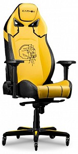 Игровое кресло Gladiator, желтый, черный, экокожа