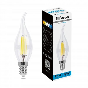 Лампа светодиодная [LED] Feron E14 9W 6400K