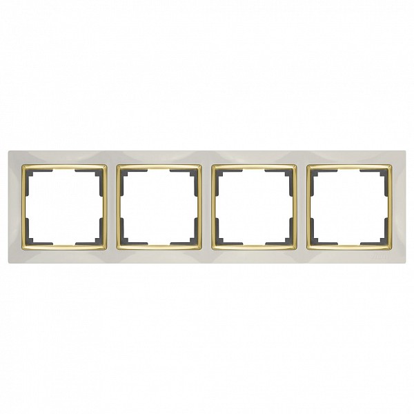 

Рамка на 4 поста Snabb WL03-Frame-04-ivory-GD, Snabb WL03-Frame-04-ivory-GD