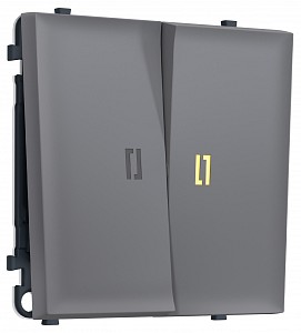 Выключатель двухклавишный с подсветкой без рамки MS MS864010