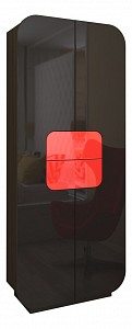 Шкаф 2-х дверный Мебелеф-5 (красный, черный) 