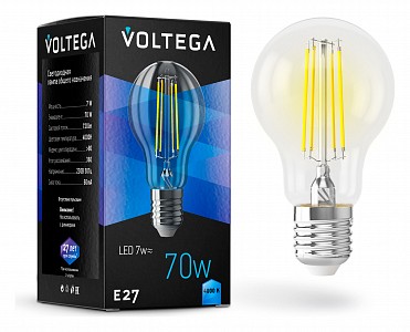 Лампа светодиодная [LED] Voltega E27 7W 4000K