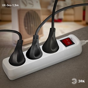 Удлинитель с выключателем  UX-3es-1,5m