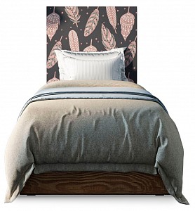 Кровать  коричневый, цветной рисунок Print 40   