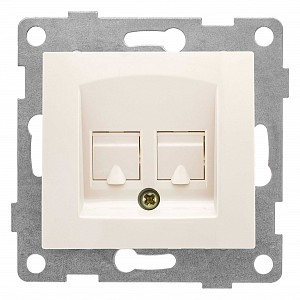 Розетка двойная Ethernet RJ-45 без рамки BRAVO С10К2-003