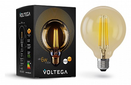 Лампа светодиодная [LED] Voltega E27 6W 2800K