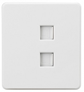 Розетка двойная Ethernet RJ-45 без рамки ROUND KR-78-0725-1