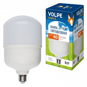 Лампа светодиодная [LED] Volpe E27 40W 6500K