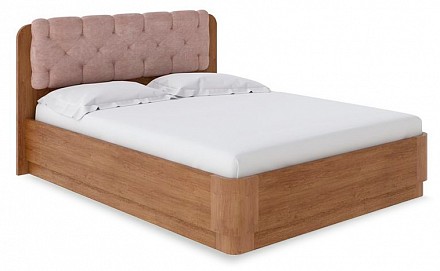 Кровать двуспальная Wood Home 1 с подъемным механизмом   антик с брашированием