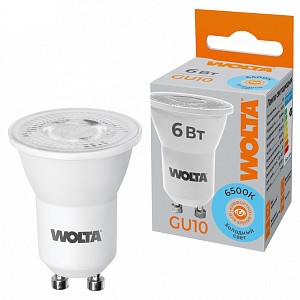 Лампа светодиодная [LED] Wolta GU10 6W 6500K