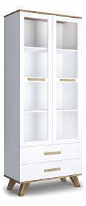 Шкаф 2-х дверный Вега Скандинавия белый, неокрашенный 