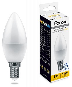 Лампа светодиодная [LED] Feron E14 11W 2700K