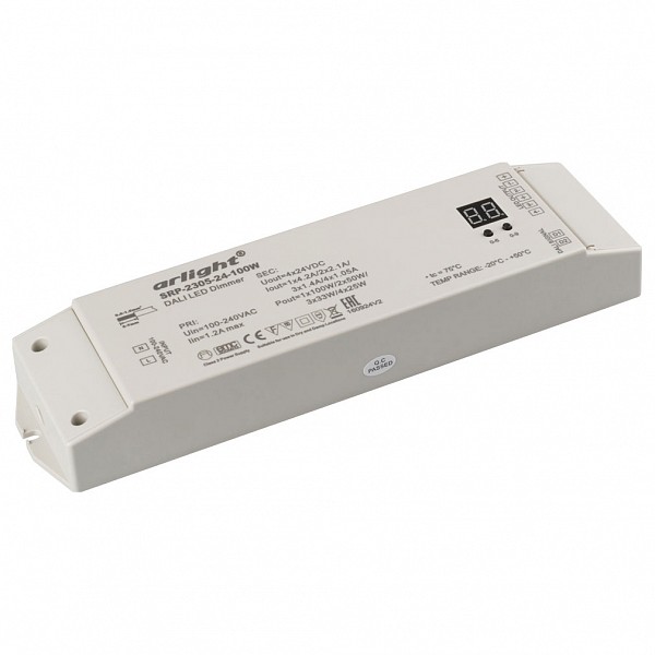 

Контроллер-диммер DALI-SRP-2305-24-100W-CV (220V, 24V, 100W), DALI-SRP-2305-24-100W-CV (220V, 24V, 100W)
