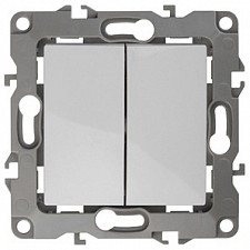 Переключатель двухклавишный без рамки Эра 12 12-1004-01