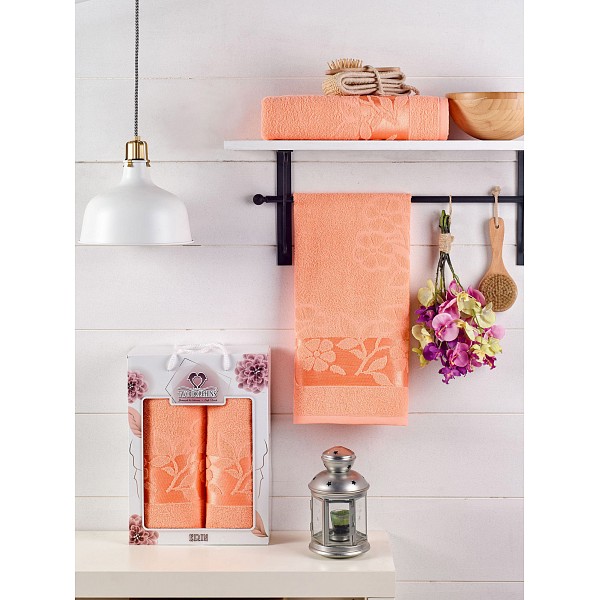 

Набор полотенец для ванной Erin, Персиковый, Erin