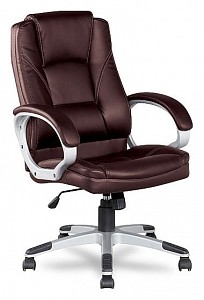 Кресло офисное BX-3177, коричневый, кожа искусственная