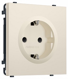 Розетка с заземлением и со шторкой, без рамки MS MS327010