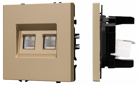 Розетка двойная Ethernet RJ-45 без рамки NOBE 054314(1)