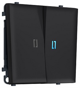 Выключатель двухклавишный с подсветкой без рамки MS MS984020