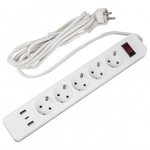 Сетевой фильтр S-GSR5-3 U2C1 WHITE/GREY 2500Вт NONEВ UL-00012109