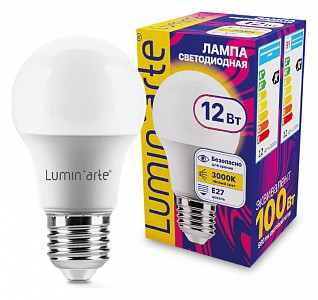 Лампа светодиодная [LED] Luminarte E27 12W 3000K